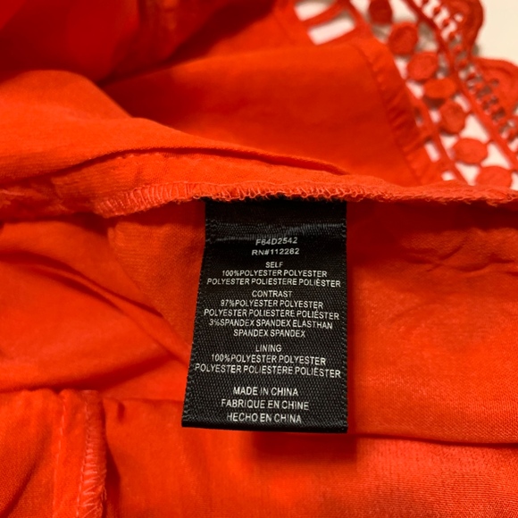 Adelyn Rae Red Orange Lace Fish Tail Dress - Picture 7 of 8